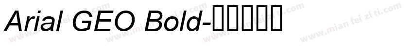 Arial GEO Bold字体转换